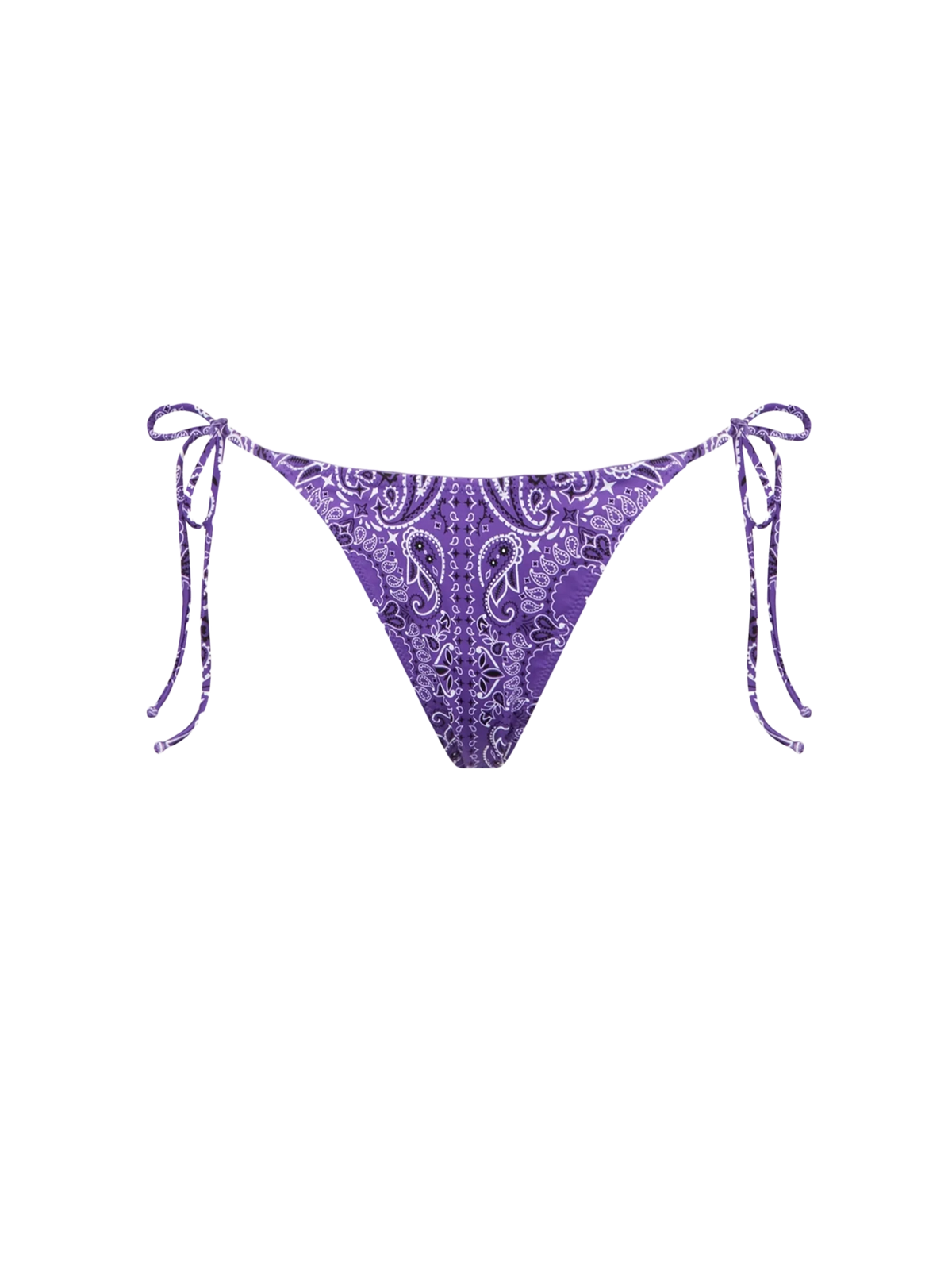 Slip mare Norah modello brasiliana viola con stampa bandana