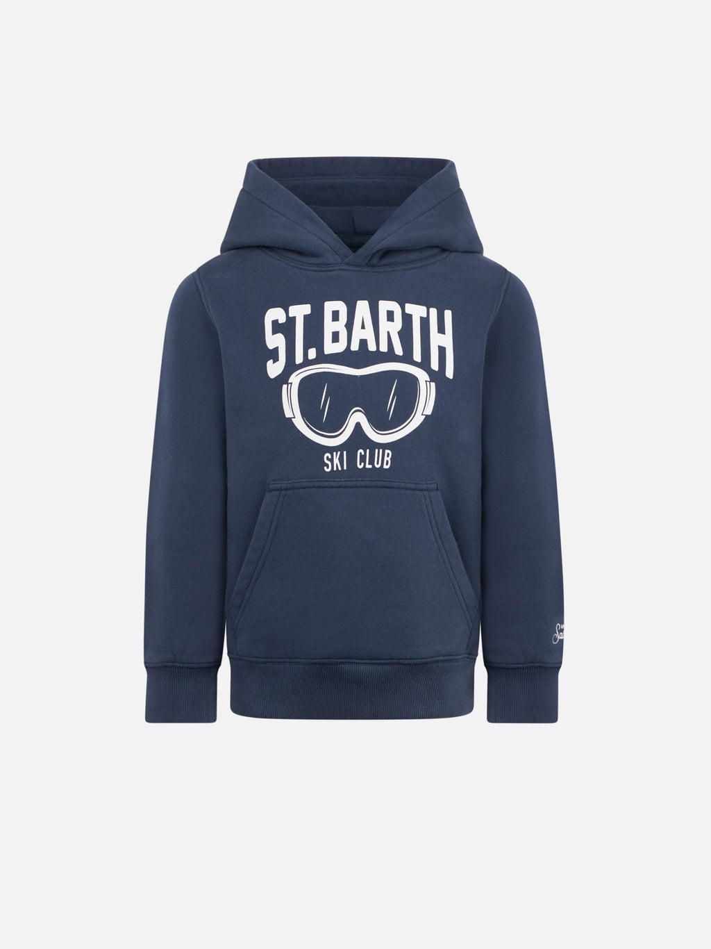 Felpa con cappuccio Oliver blu navy stampa St. Barth Ski product image 1