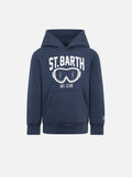 Felpa con cappuccio Oliver blu navy stampa St. Barth Ski product image 1
