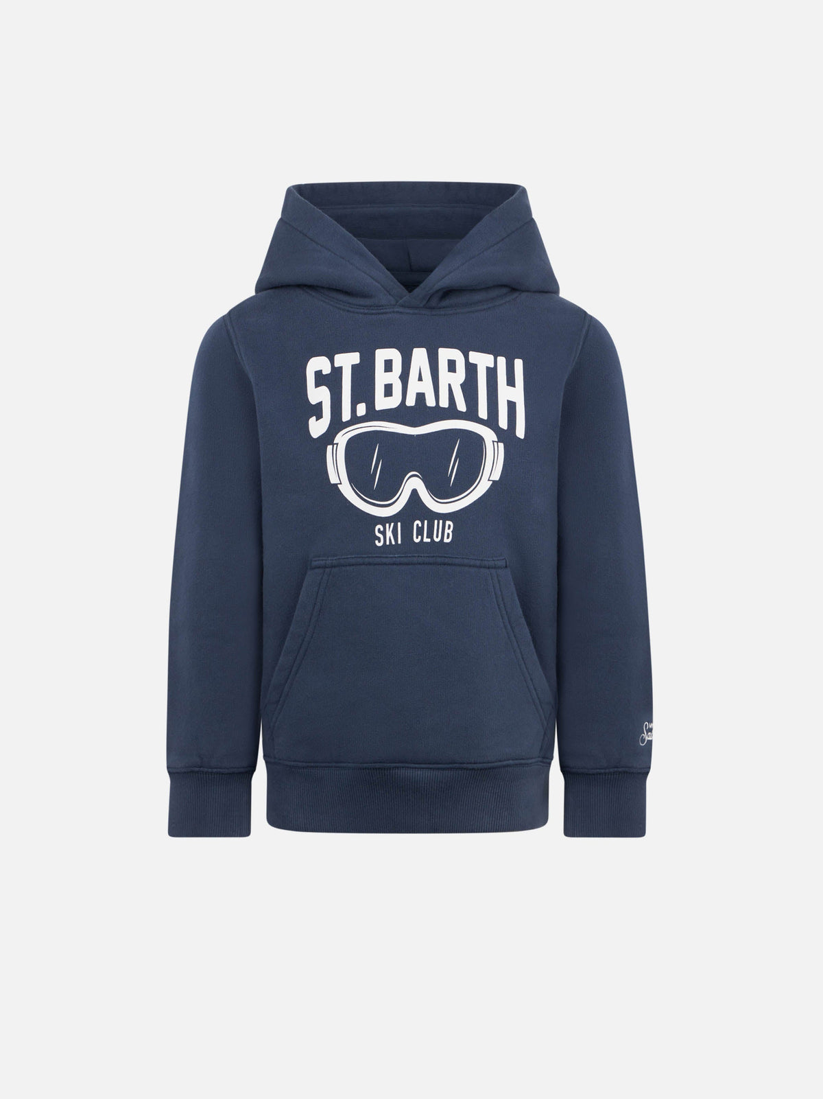 Felpa con cappuccio Oliver blu navy stampa St. Barth Ski product image 1