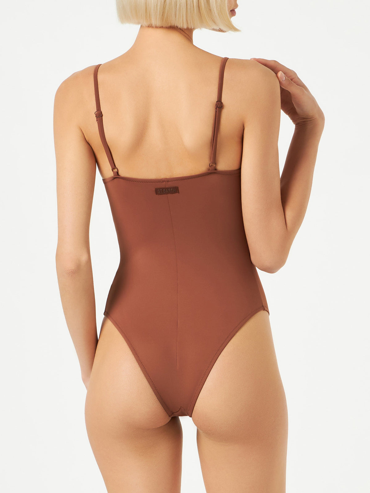 Costume intero Margaret marrone sgambato