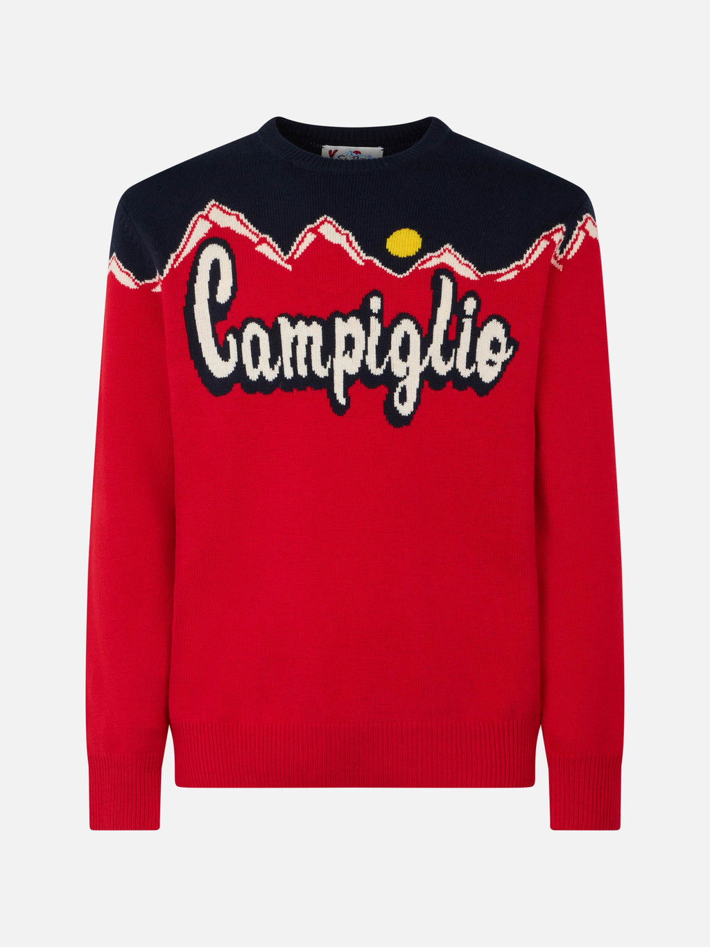 Maglia girocollo Heron con jacquard sole di Campiglio