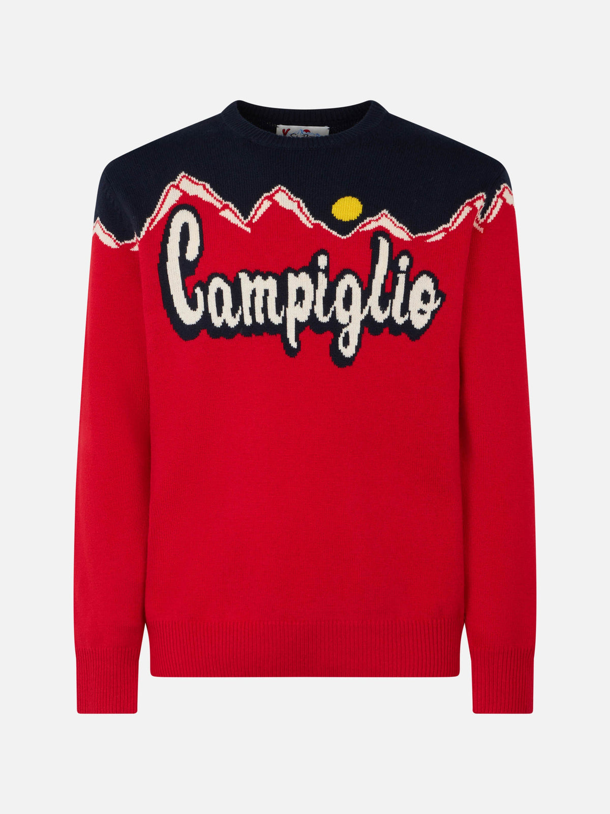 Maglia girocollo Heron con jacquard sole di Campiglio