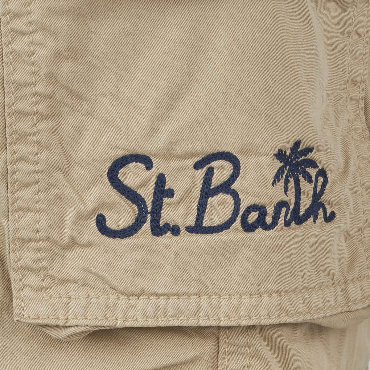 Shorts cargo Freeport Jr beige con ricamo logo product image 3