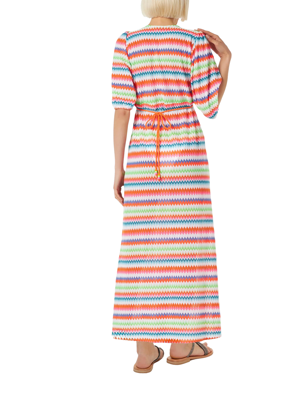 Abito lungo Bliss con motivo chevron
