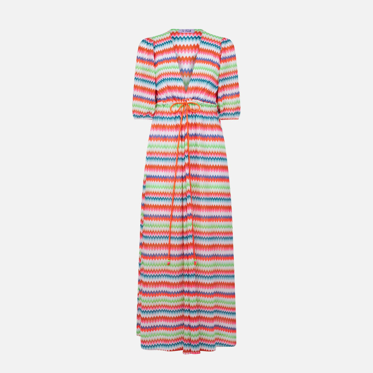 Abito lungo Bliss con motivo chevron