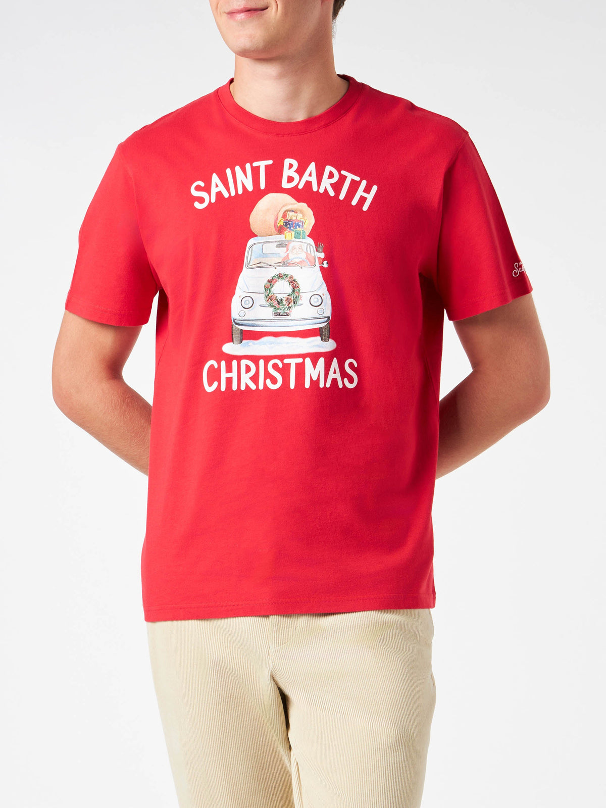 T-shirt Arnott rossa con stampa St. Barth Christmas product image 3