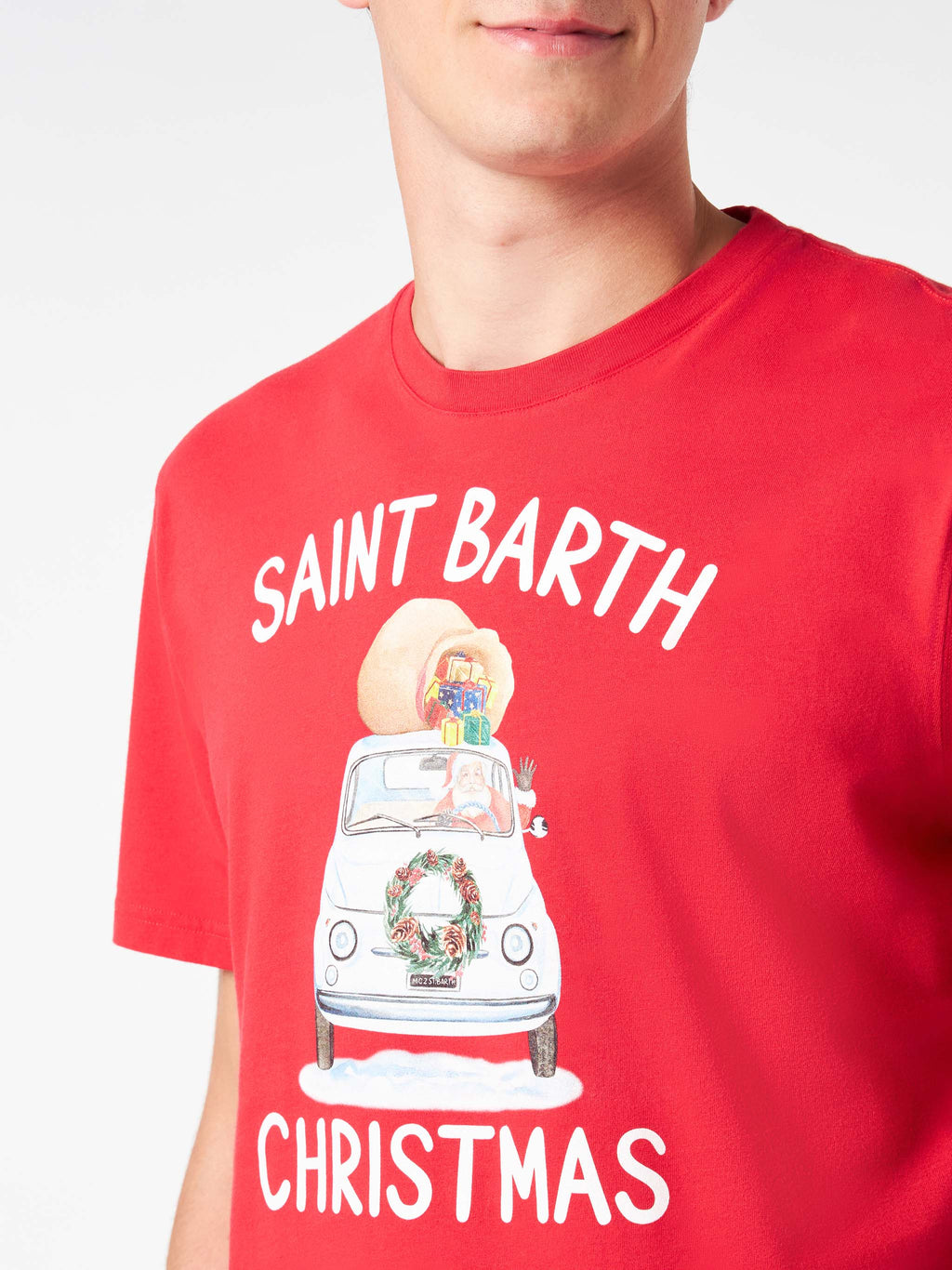 T-shirt Arnott rossa con stampa St. Barth Christmas product image 2