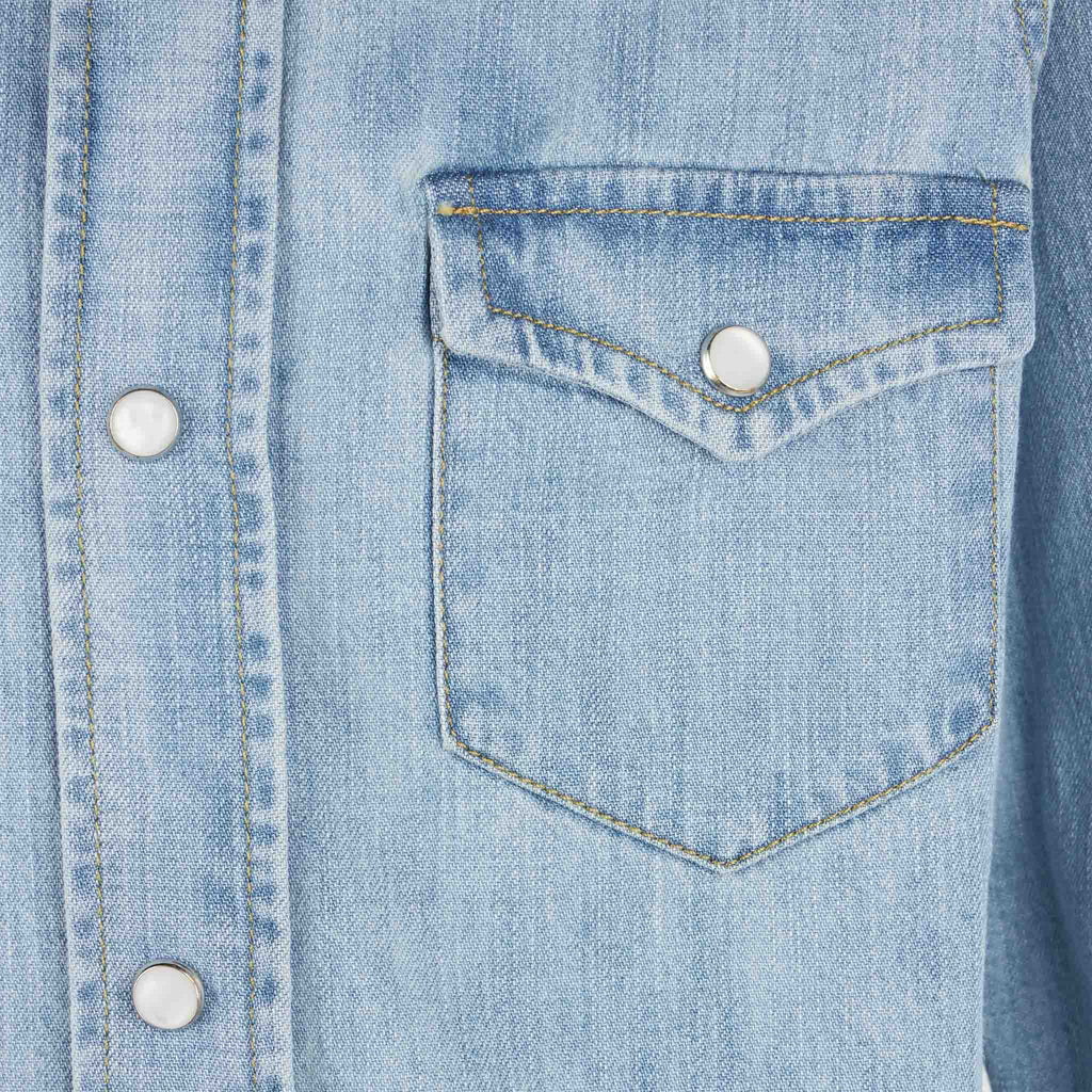 Camicia western Greg Jr azzurra in denim product image 2