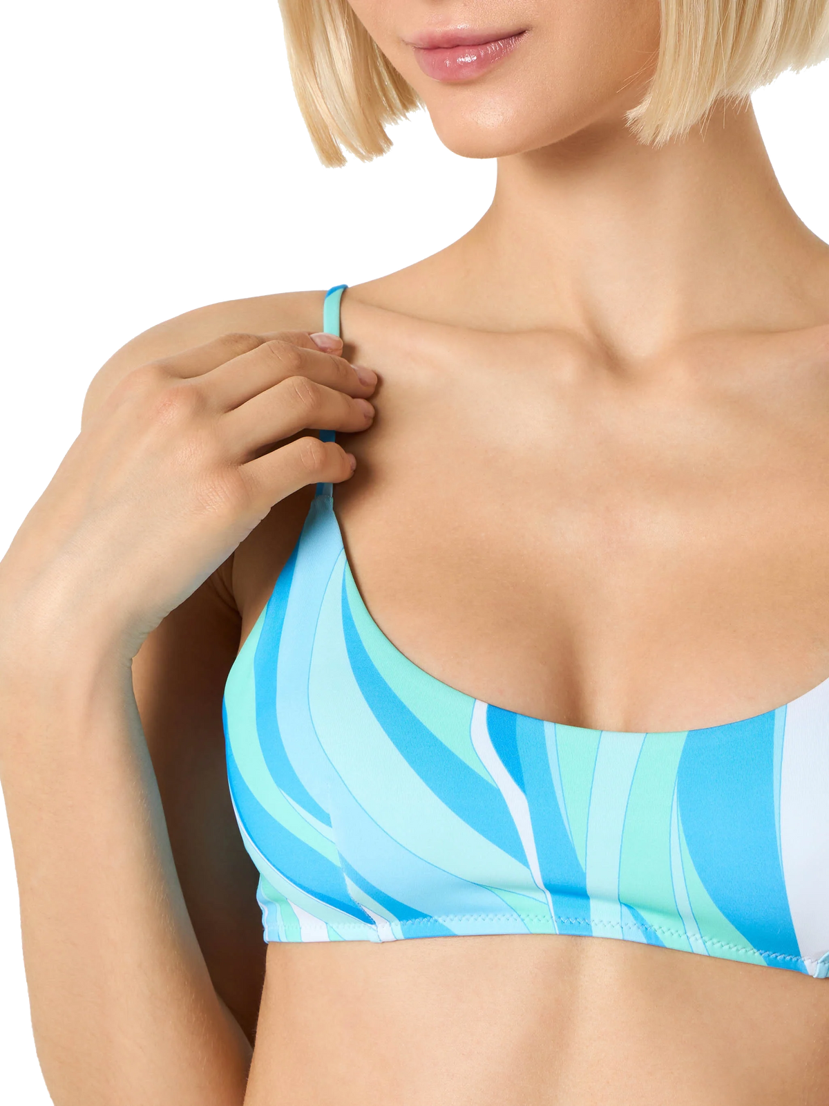 Bikini Judy Virgo bralette stampa shape wave