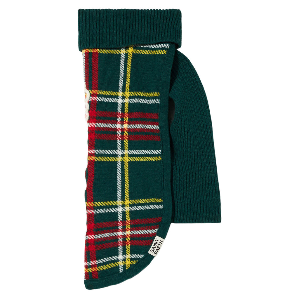 Maglione per cani Pulldoger verde scuro con ricamo Fa Freddo
