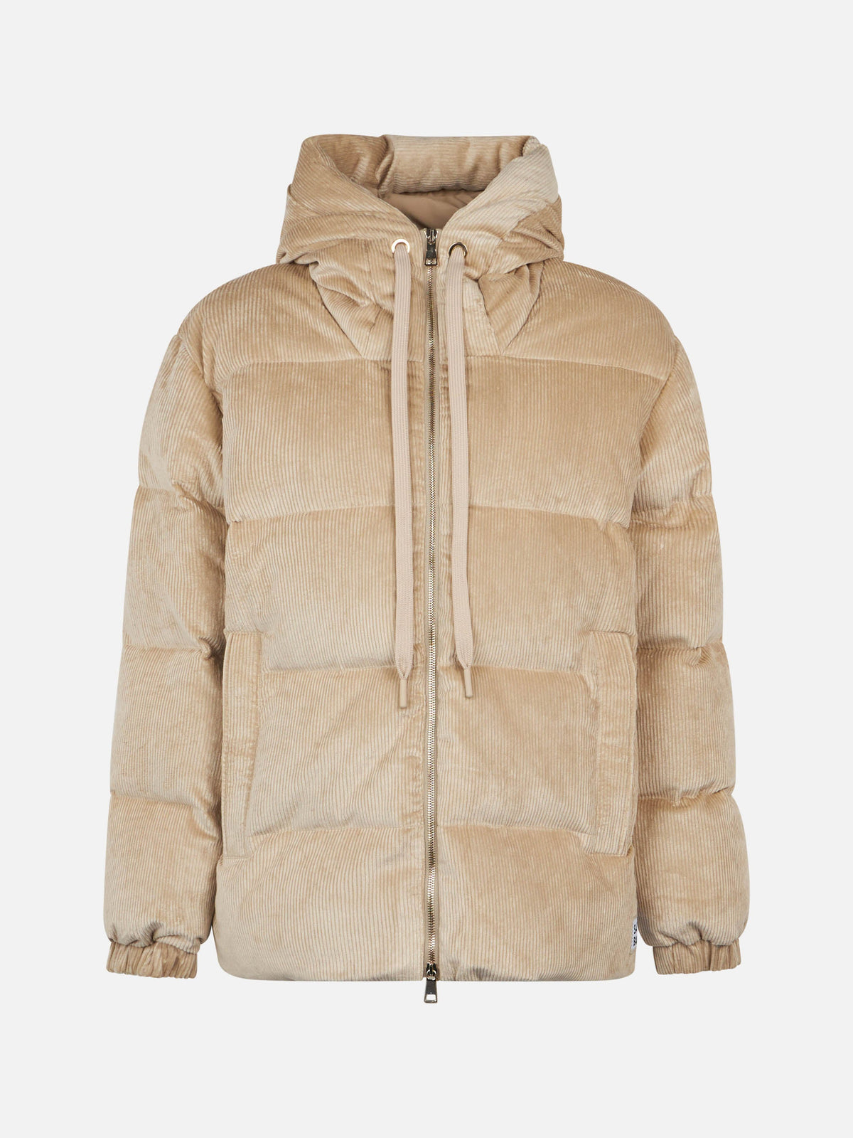 Piumino Geneve beige in velluto a coste con cappuccio product image 5
