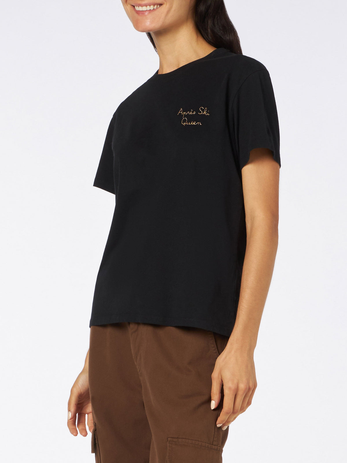 T-shirt Emilie nera con ricamo Apres Ski Queen product image 2