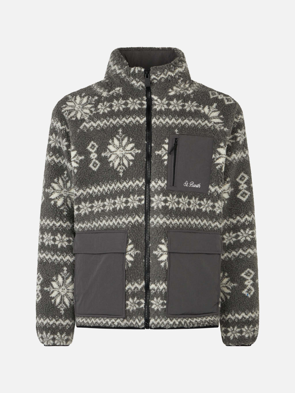 Giacca Keystone in sherpa con motivo nordico product image 4