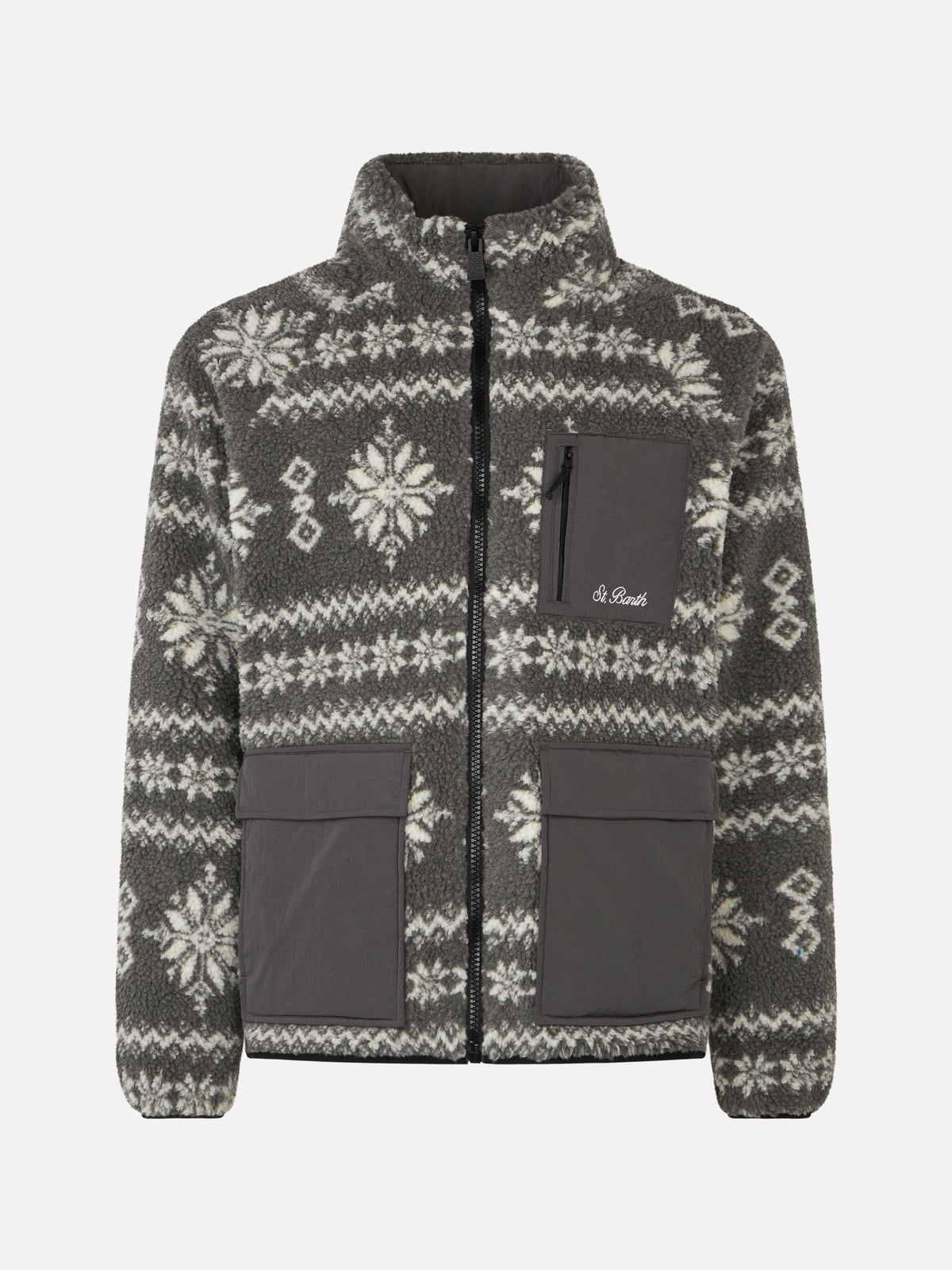 Giacca Keystone in sherpa con motivo nordico product image 4