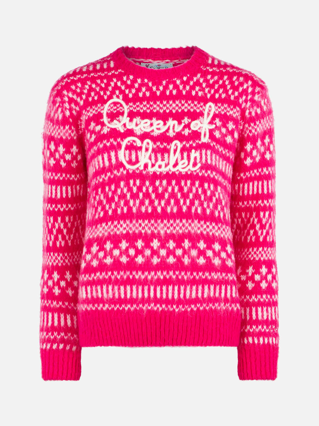 Maglia New Queen Soft fucsia con ricamo Queen of Chalet