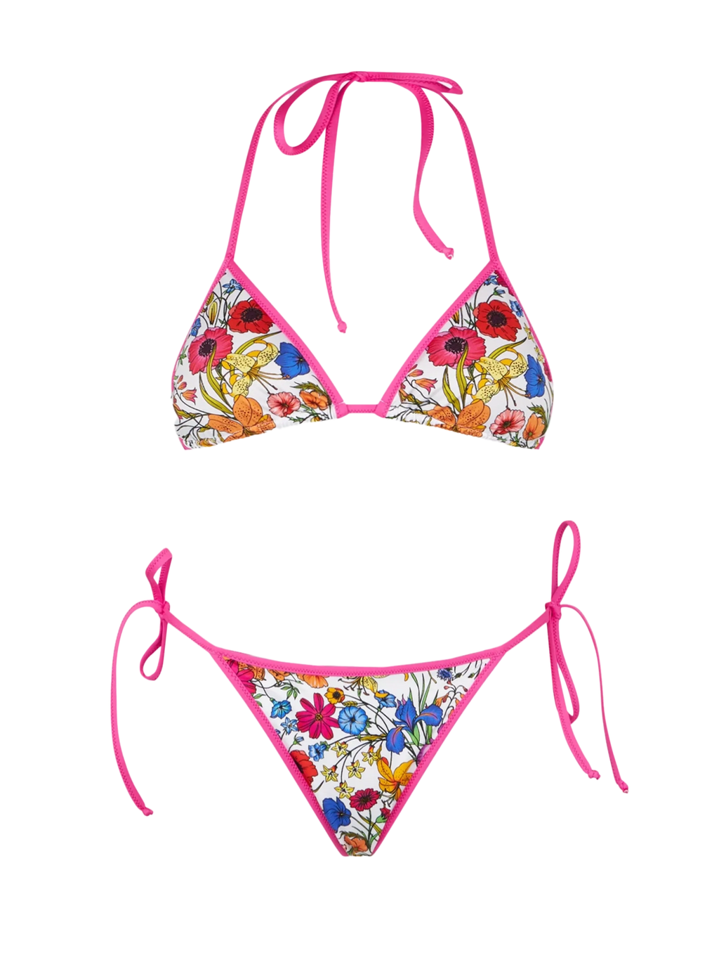 Bikini Leah Marielle triangolo stampa floreale con piping