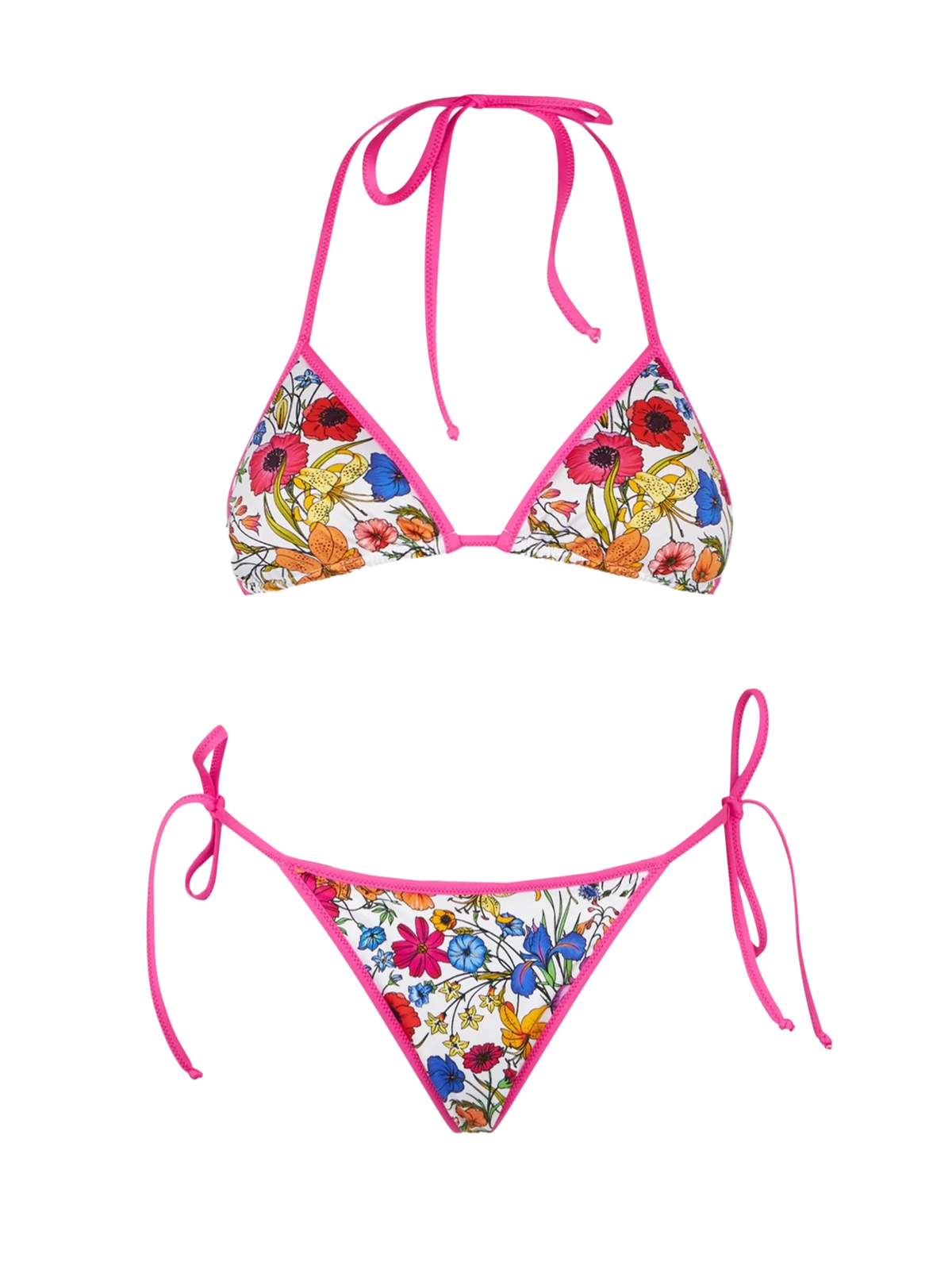 Bikini Leah Marielle triangolo stampa floreale con piping