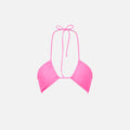 Top bikini all’americana Dahlia rosa fluo effetto spugna