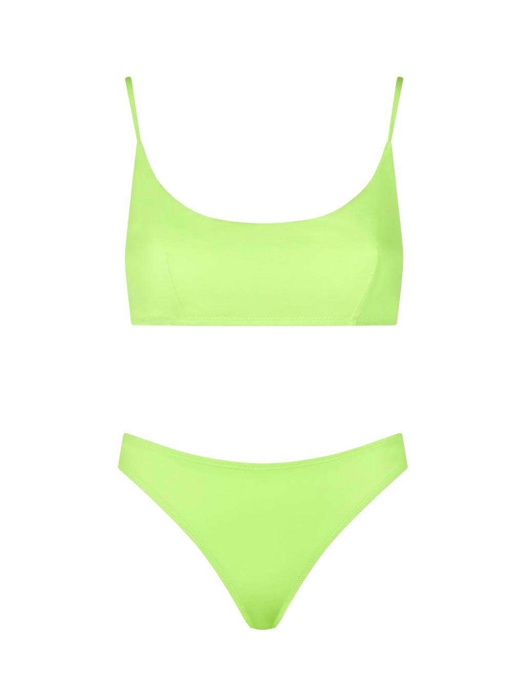 Bikini Judy Naomi bralette giallo fluo tinta unita