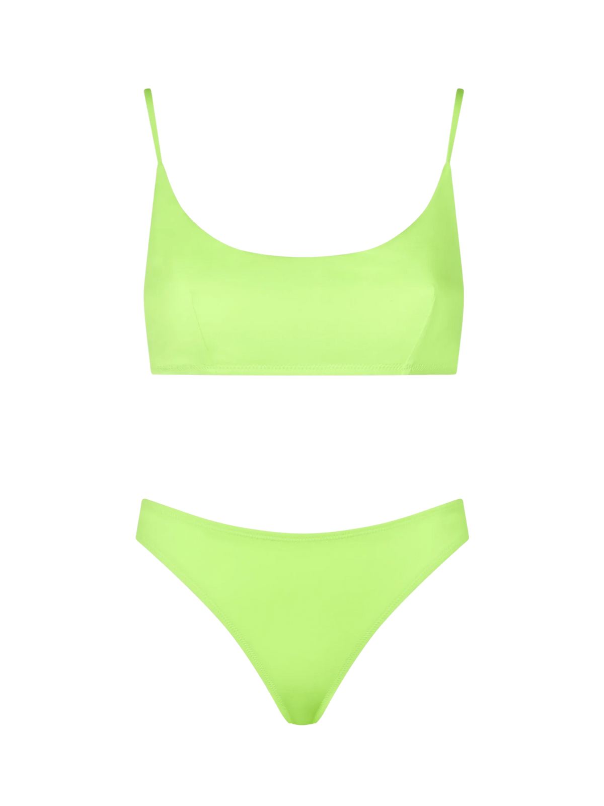 Bikini Judy Naomi bralette giallo fluo tinta unita