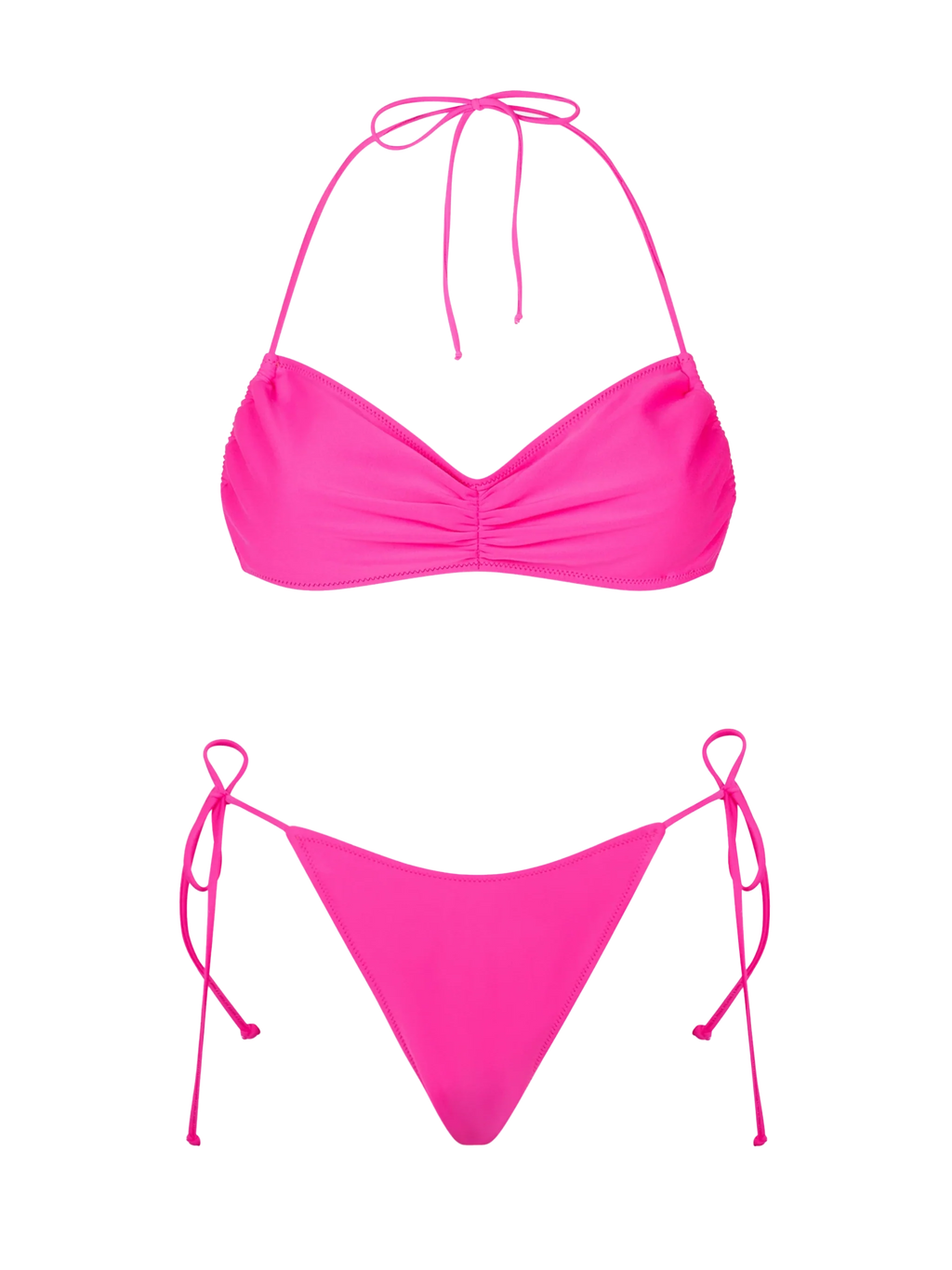 Bikini Levante Norah fascia fucsia tinta unita