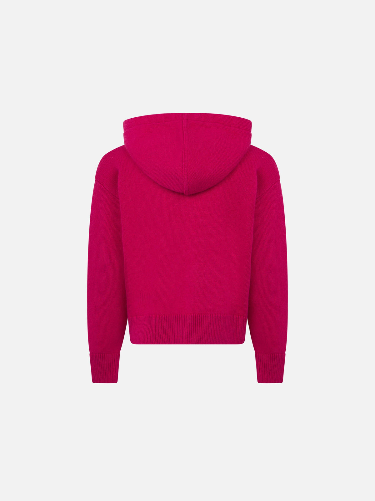 Maglia con cappuccio Meg Crop Jr fucsia ricamo in strass product image 2