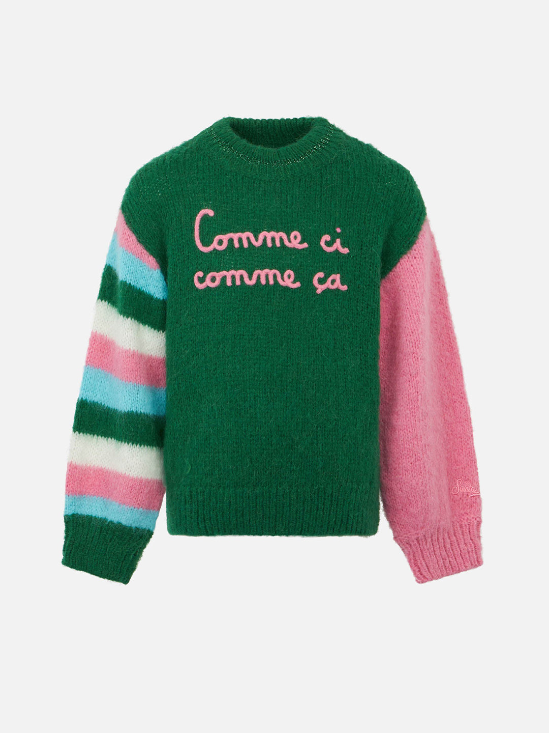 Maglia Danya Soft Jr rosa con ricamo Comme Ci Comme Ça