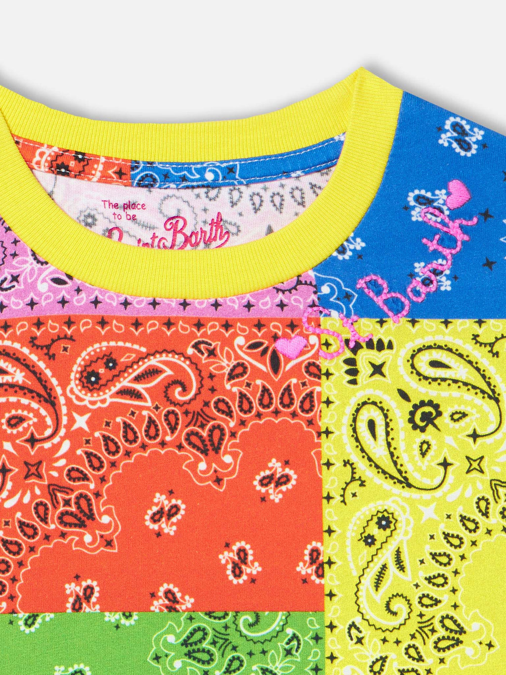 Abito corto Abbey con stampa bandana e frange