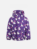 Piumino Geneve Jr lilla con cappuccio e stampa alpaca e product image 1