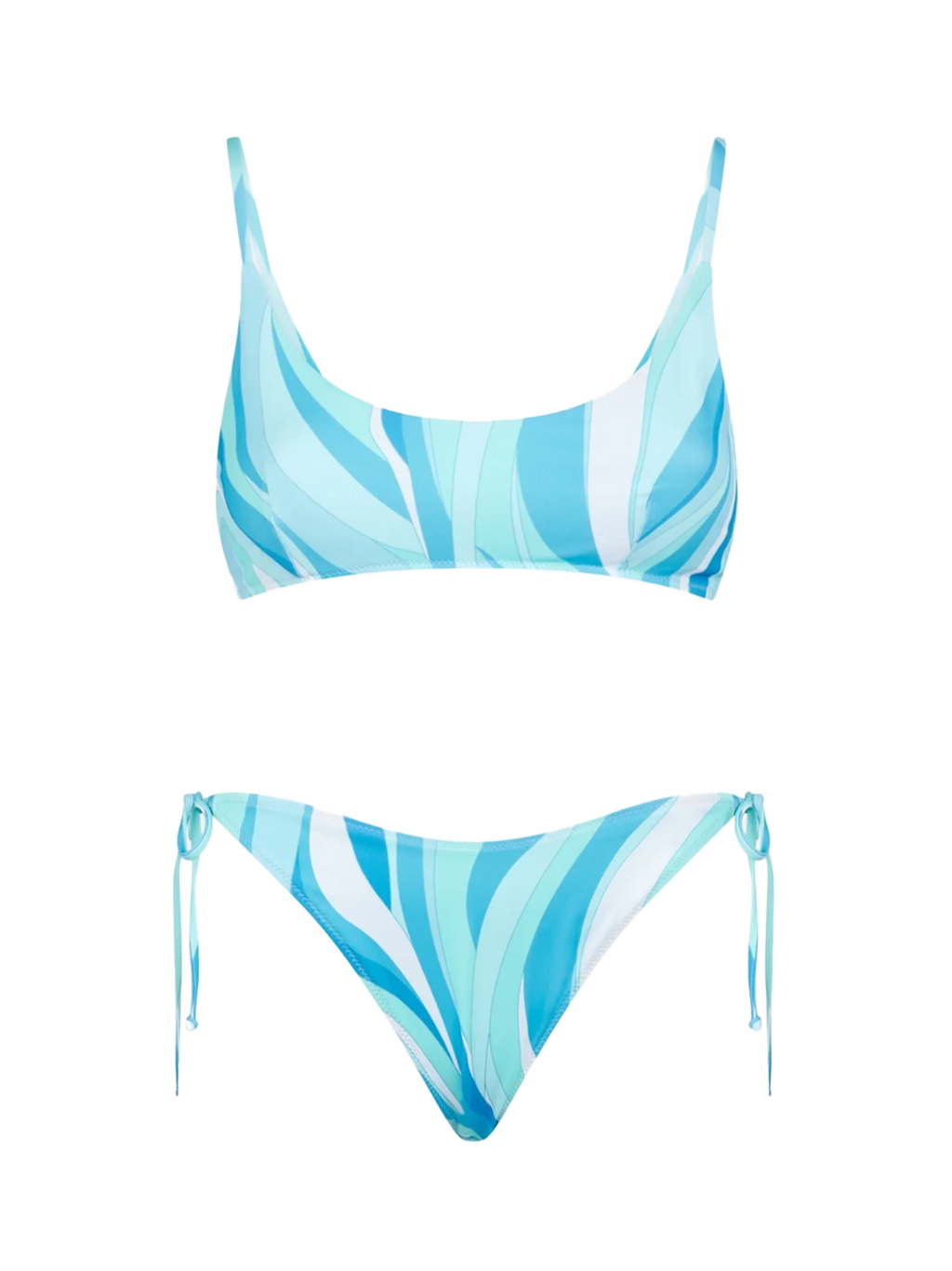 Bikini Judy Virgo bralette stampa shape wave