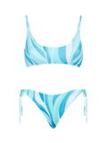 Bikini Judy Virgo bralette stampa shape wave