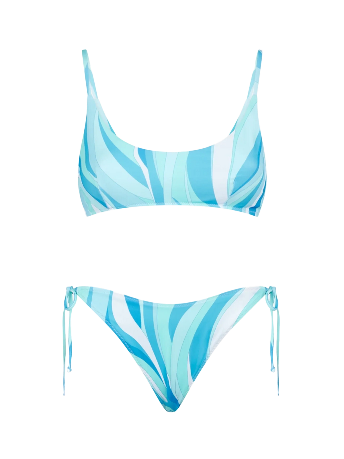 Bikini Judy Virgo bralette stampa shape wave