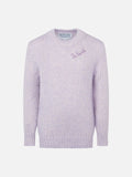 Maglia Princess Soft lilla con ricamo logo