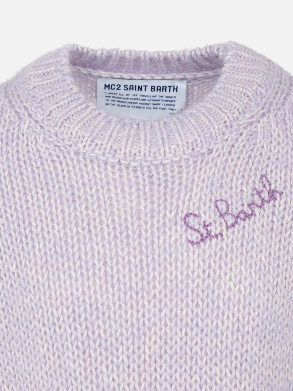 Maglia Princess Soft lilla con ricamo logo