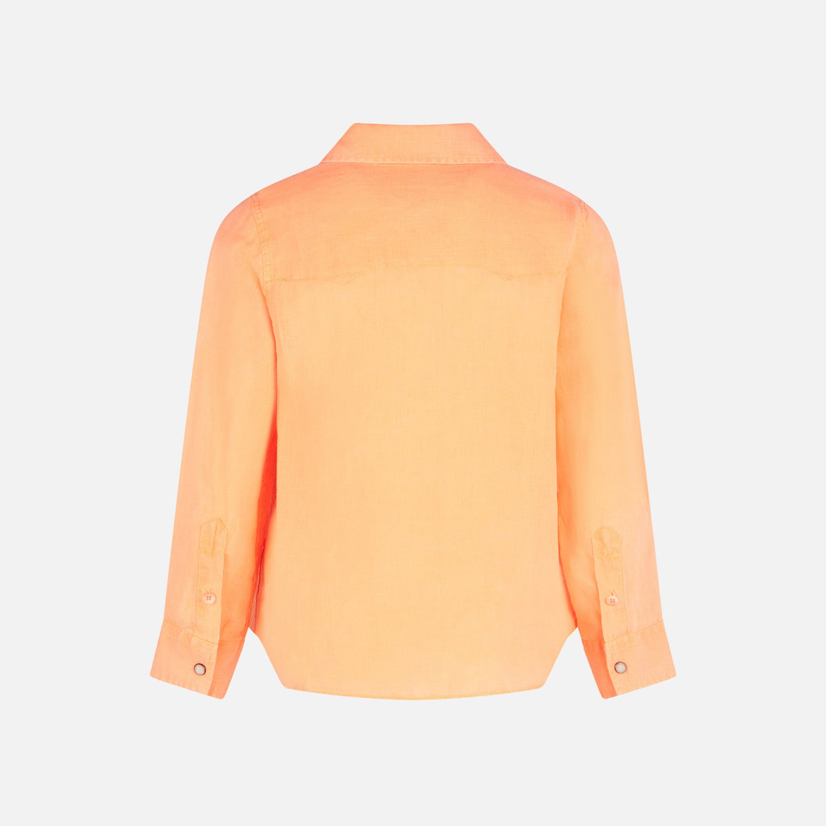 Camicia western Greg Jr arancione fluo in lino product image 3