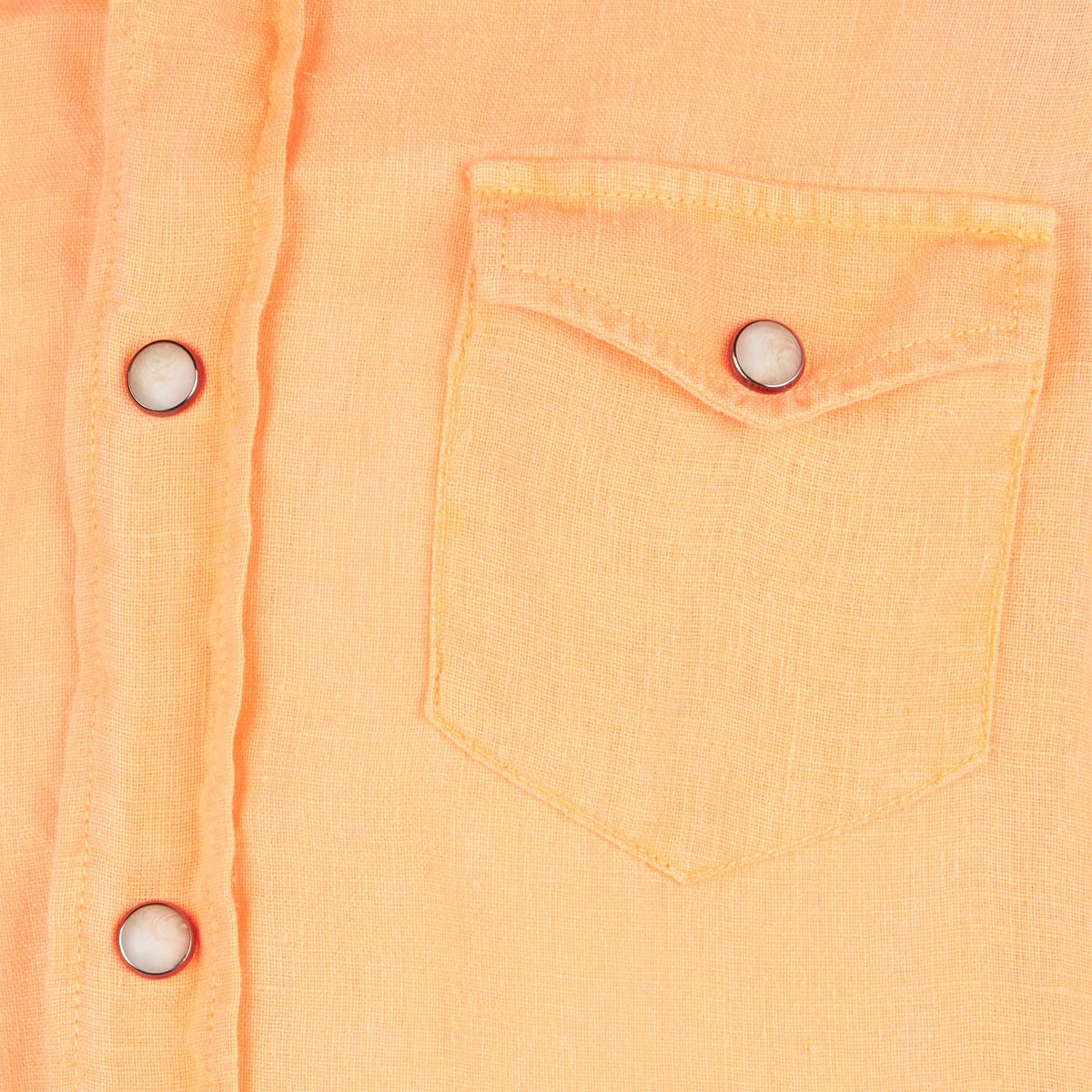 Camicia western Greg Jr arancione fluo in lino product image 2