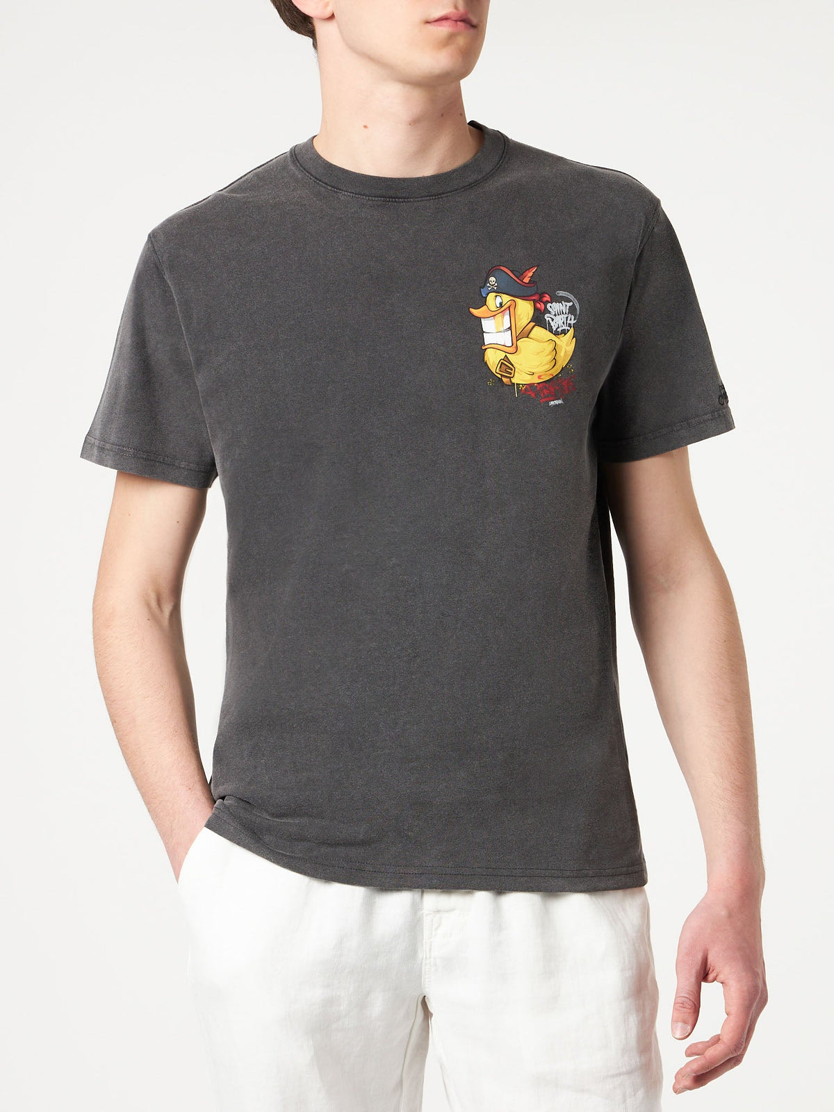 T-shirt Jack nera con stampa papera pirata | Special Edition product image 4