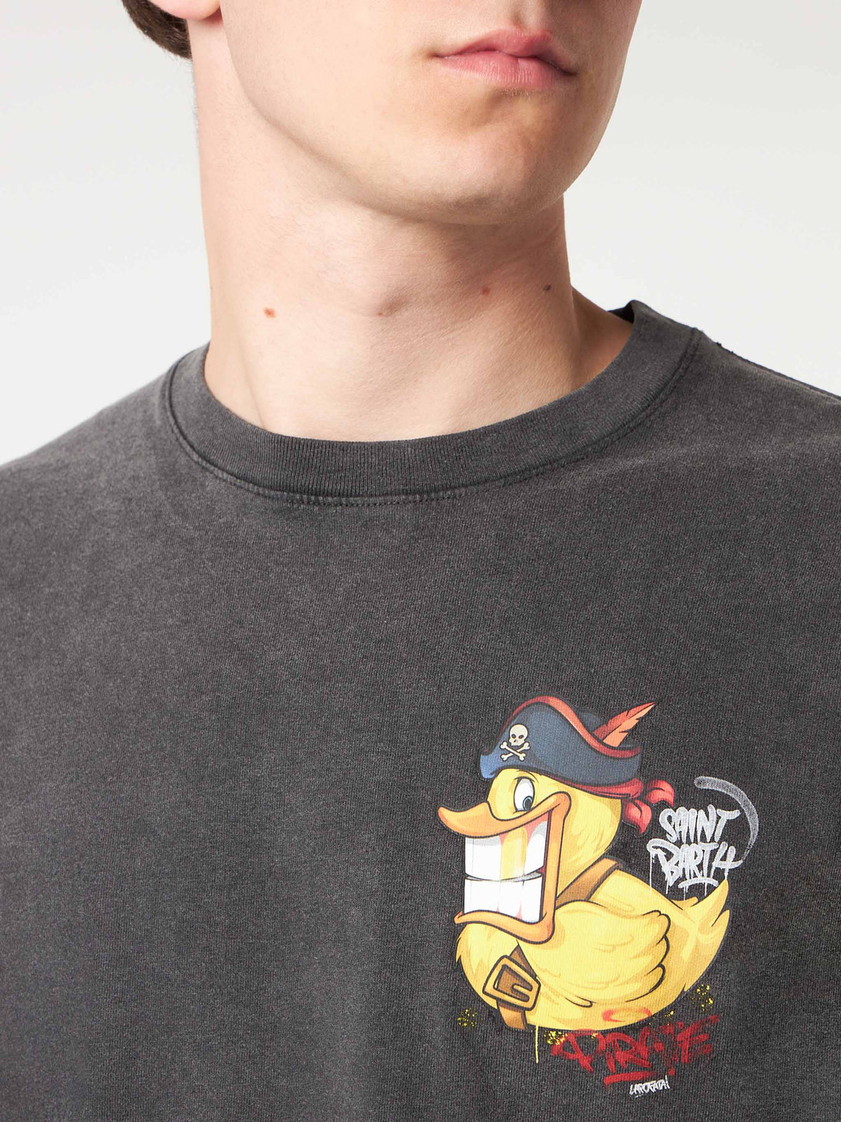 T-shirt Jack nera con stampa papera pirata | Special Edition product image 2