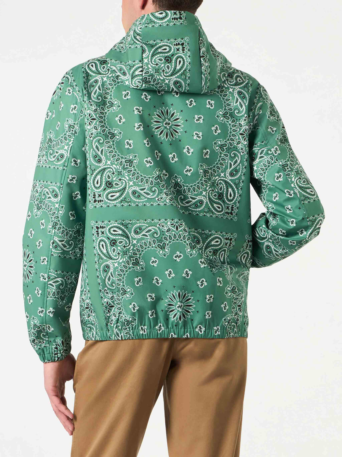 Giacca Kauris con cappuccio e stampa bandana verde militare product image 3