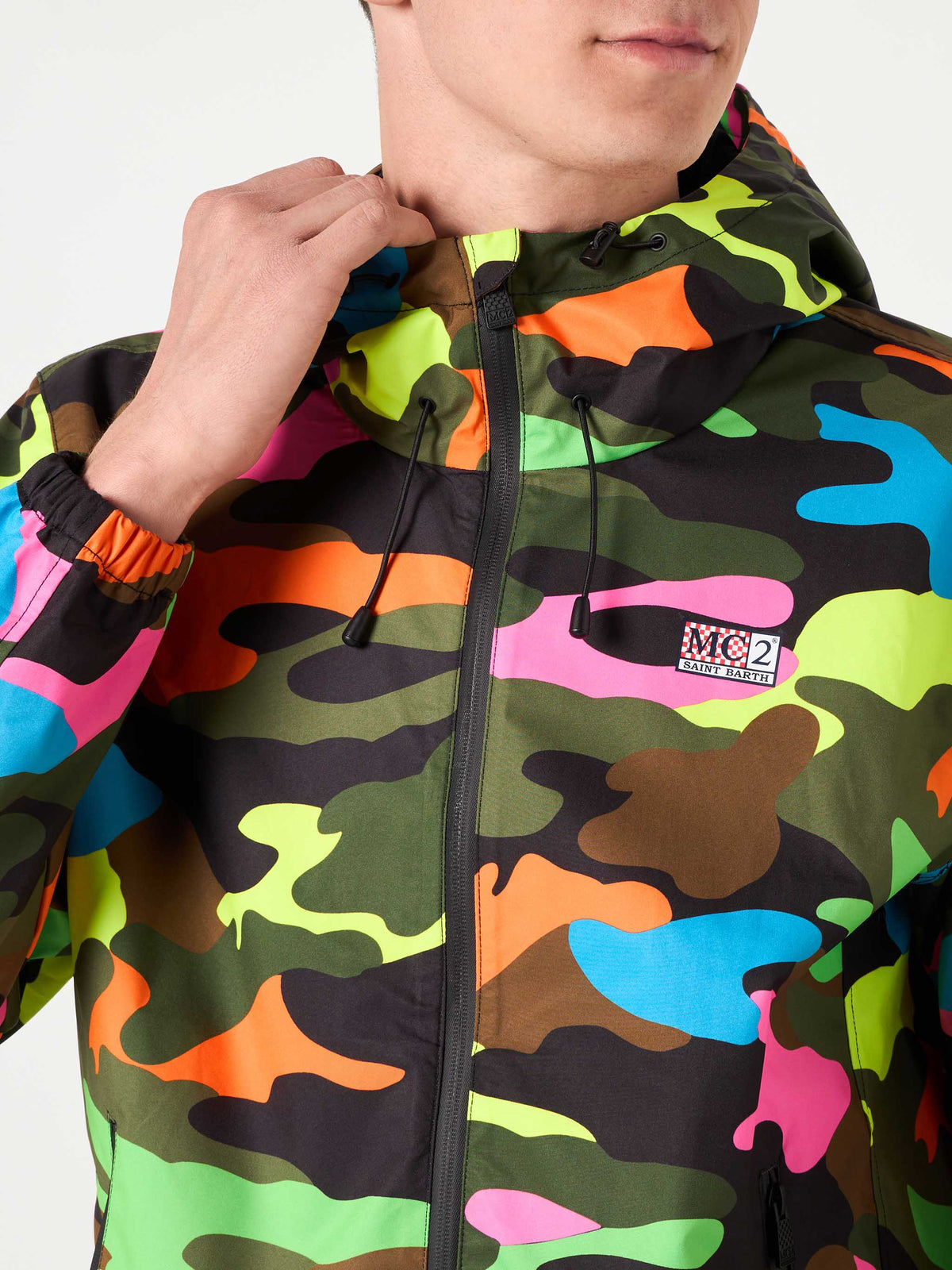 Giacca impermeabile Kauris con cappuccio e motivo camouflage product image 2