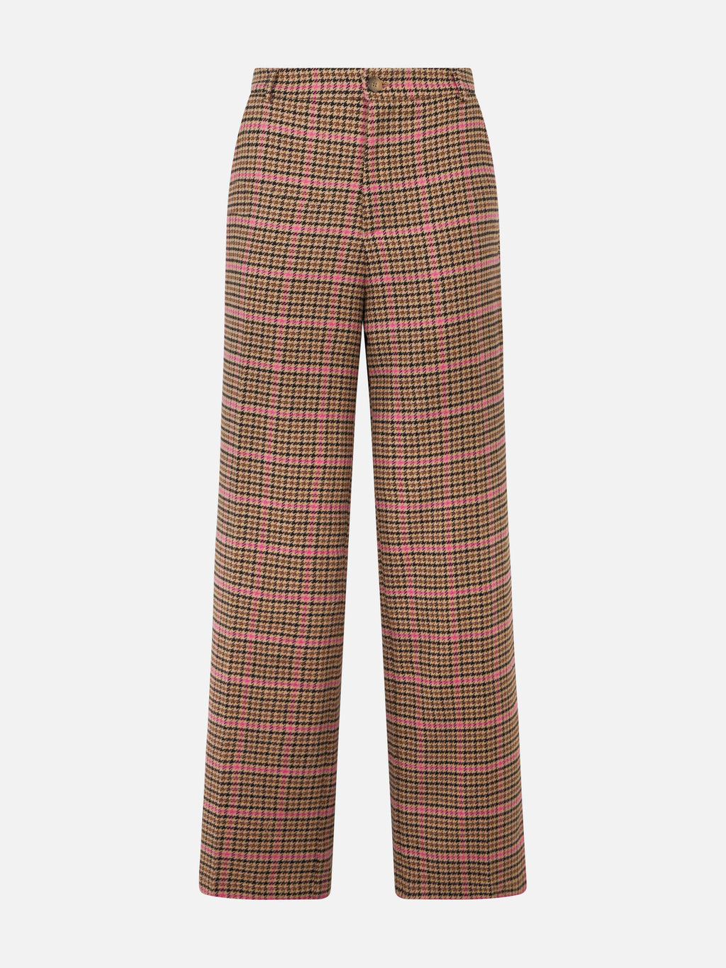 Pantaloni palazzo Rebella bianchi e neri pied de poule