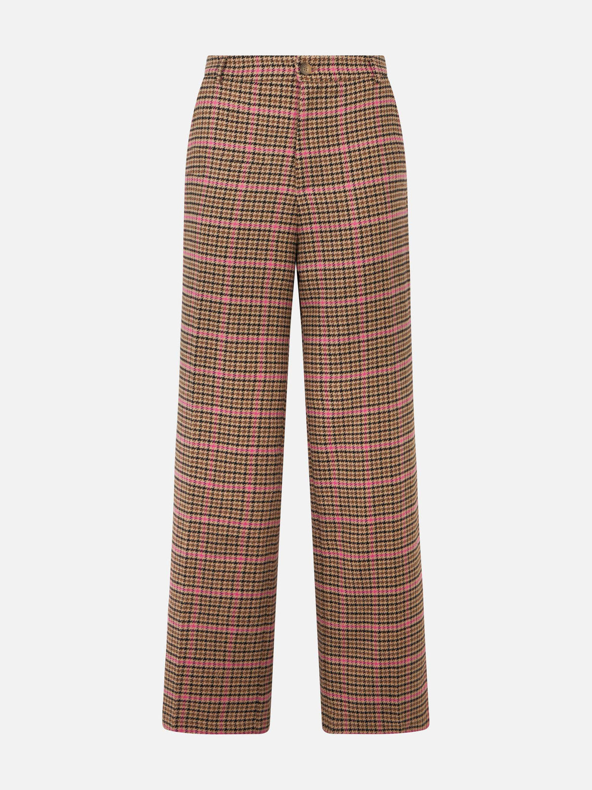 Pantaloni palazzo Rebella bianchi e neri pied de poule