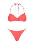 Bikini Levante Jodene fascia rosso fluo tinta unita