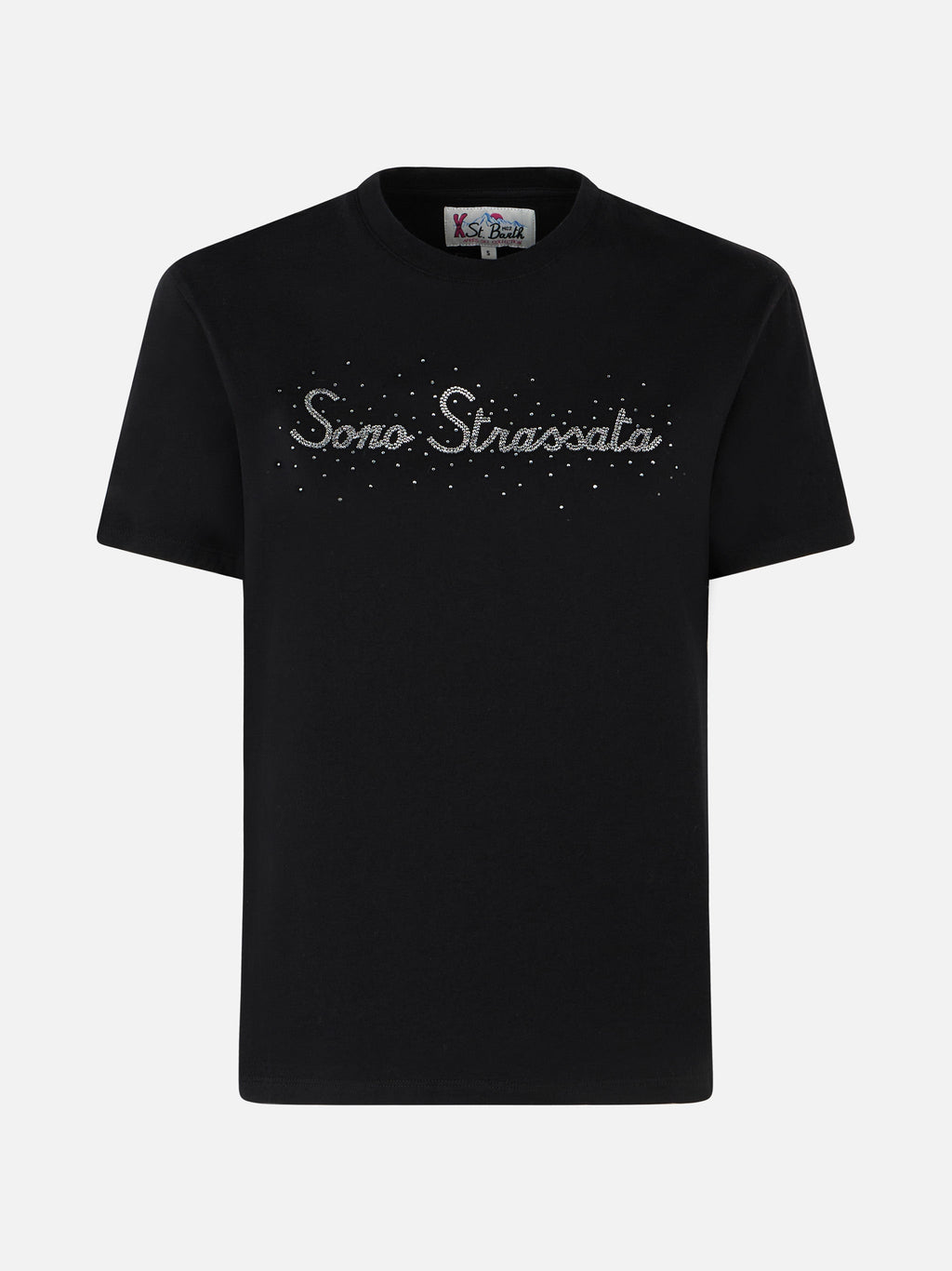 T-shirt Emilie nera con stampa strass product image 4