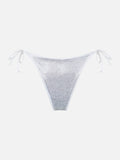 Slip mare Virgo bianco con strass