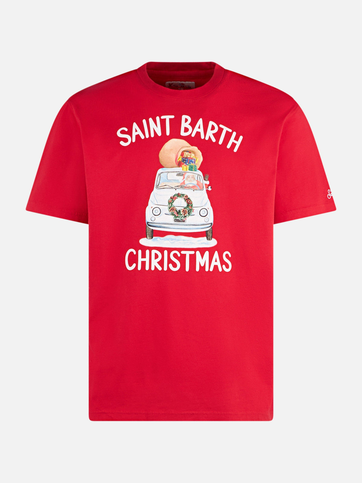 T-shirt Arnott rossa con stampa St. Barth Christmas product image 1