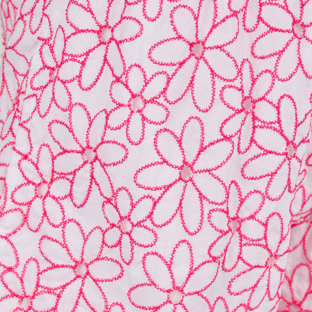 Shorts Lierre Jr bianchi con ricamo margherite rosa product image 3