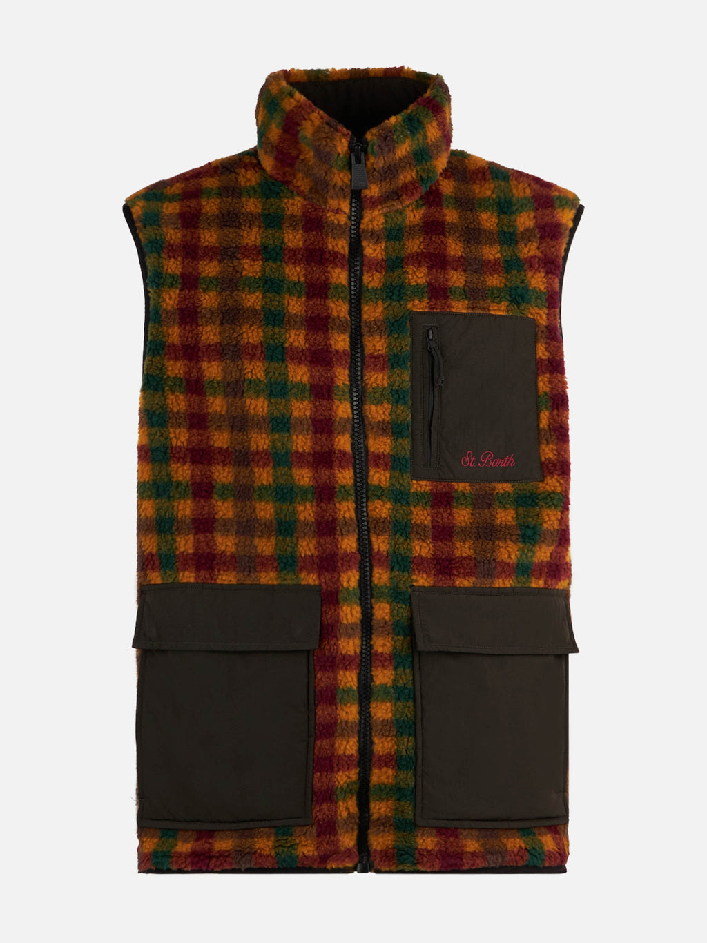 Gilet Wanaka a quadri in sherpa