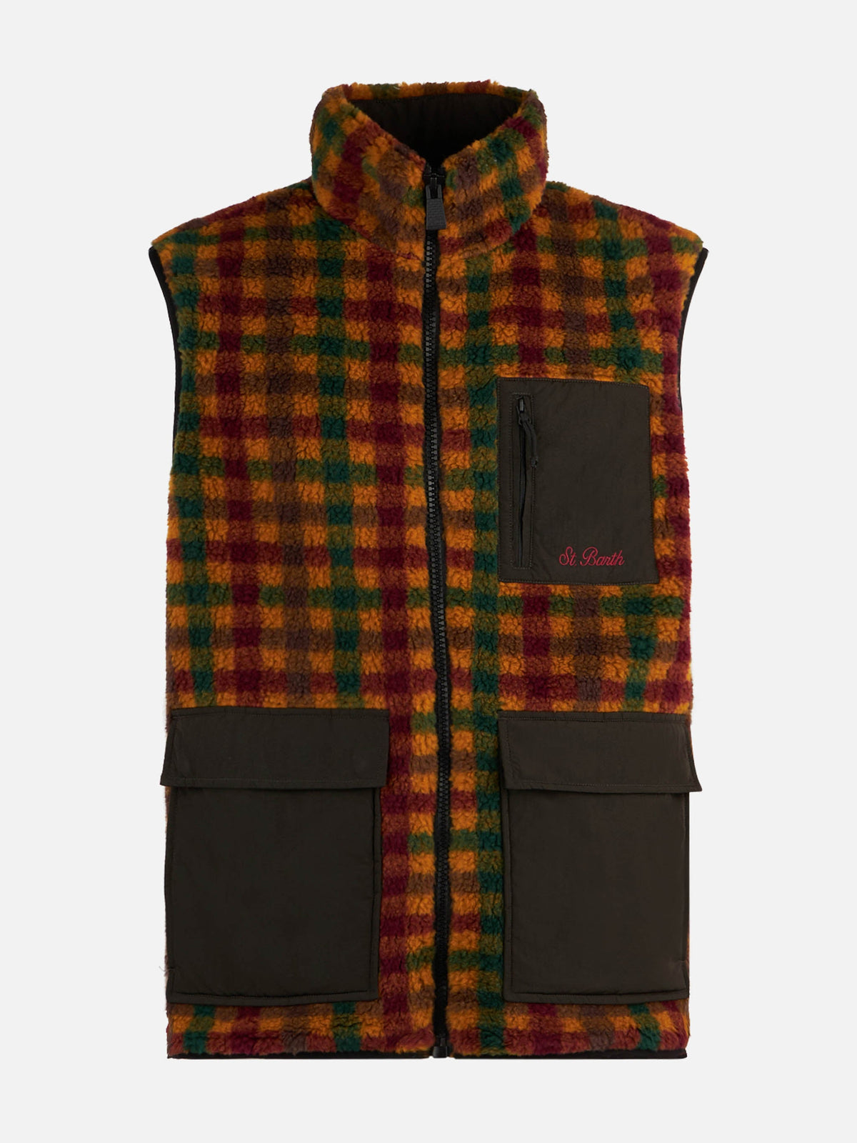 Gilet Wanaka a quadri in sherpa